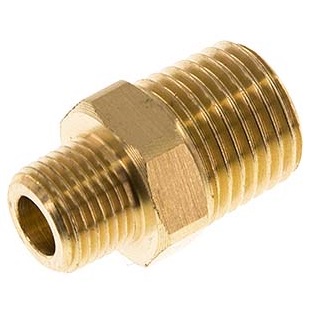 [F2K5K-X5] R 3/8'' x R 1/8'' Brass Double Nipple 16 Bar [5 Pieces]