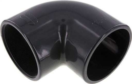 [F2SY3] PVC 90deg Elbow Fitting Female Socket 110x129mm x Female Rp 4''