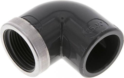 [F2SY7] PVC 90deg Elbow Fitting Female Socket 25x34mm x Female Rp 3/4'' (raccord coudé à 90°)