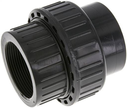 [F2T3A] PVC Rechte Lijmmof 63mm x Binnendraad Rp 2'' EPDM