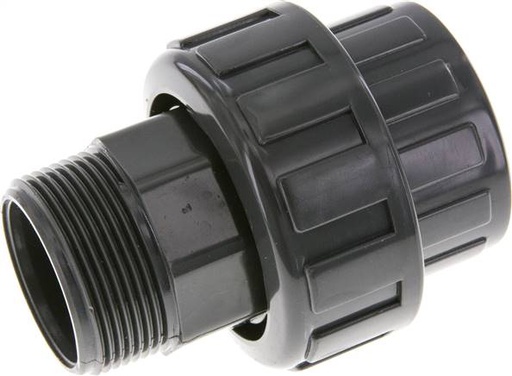 [F2T3T] PVC Union Fitting Female Socket 50mm x Male R 1-1/2'' EPDM