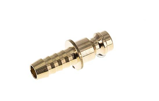 [F2T6V-X10] Brass DN 5 Air Coupling Plug 6 mm Hose Pillar [10 Pieces]