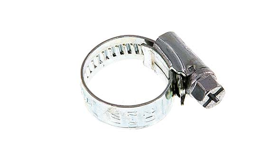 [F2TAX-X10] Abrazadera de manguera de 8 - 12 mm con banda de acero galvanizado de 9 mm - Ideal [10 piezas]