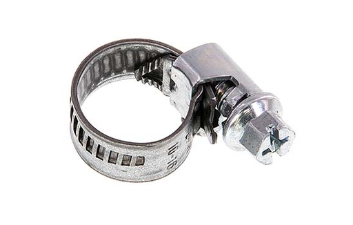 [F2UBA-X20] Abrazadera de manguera de 8 - 12 mm con banda de acero galvanizado de 9 mm - Norma [20 Piezas]
