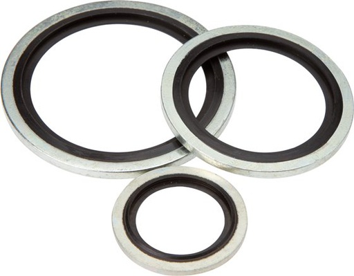 [S2AME-X2] M30 Steel/NBR Hydraulic Bonded Seal 31x39x2 mm [2 Pieces]