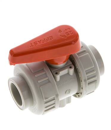 [V2RY9] PP-H 2-way Ball Valve True Union 25 mm FKM