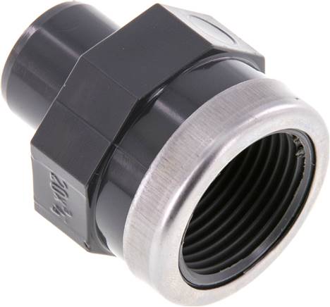 [F2SVF-X2] PVC-Fitting Außengewinde 20mm x Innengewinde Rp 3/4'' [2 Stück]