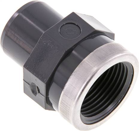 [F2SVJ-X2] PVC-Fitting Außengewinde 25mm x Innengewinde Rp 3/4'' [2 Stück]