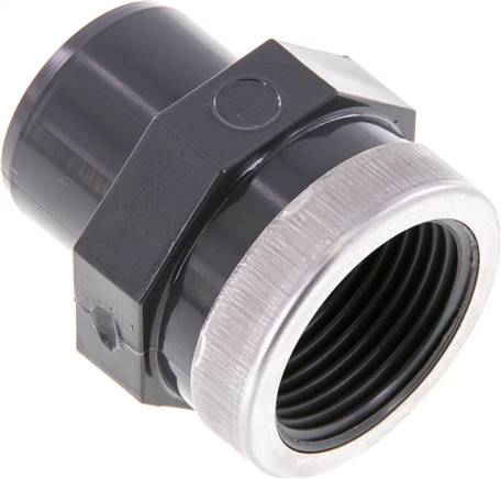 [F2SVK-X2] PVC-Fitting Außengewinde 32mm x Innengewinde Rp 1'' [2 Stück]