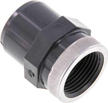 [F2SVN-X2] PVC-Fitting Außengewinde 40mm x Innengewinde Rp 1'' [2 Stück]