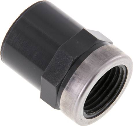 [F2SVY-X2] PVC-Fitting Muffe 20mm x Muffe Rp 1/2'' [2 Stück]