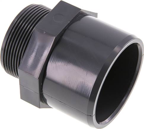 [F2SX3-X2] PVC-Fitting Buchse 63x75mm x Stecker G 2'' [2 Stück]