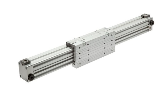 [P282V] Kolbenstangenloser Zylinder 18-1600mm - Magnetisch - Dämpfend - Einzelführung