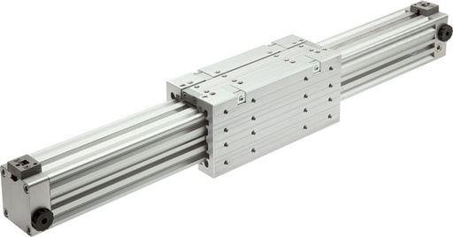 [P28C3] Vérin Sans Tige 50-400mm - Magnétique - Amortissement - Double Guidage