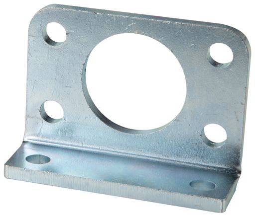 [P28KJ] Foot Mount 32 mm Round Zinc plated steel