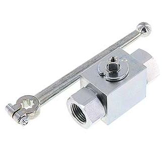 [SI-BL2E-MHY-012] Vanne à bille en acier hydraulique à 2 voies G 1/2 pouce