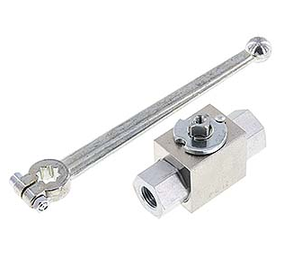 [SI-BL2E-MHY-014] Vanne à bille en acier hydraulique à 2 voies G 1/4 pouce