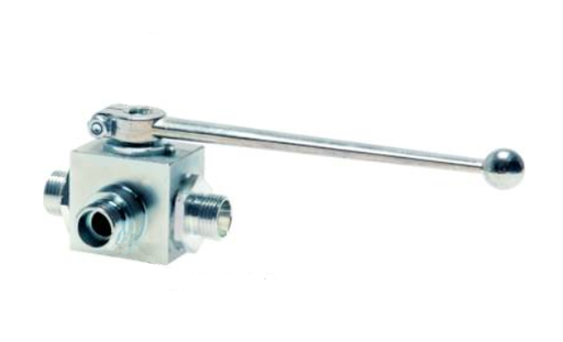 [SI-BL3E-MHYL-CRL-22] L-port Cutting Ring 22 L 3-Way Hydraulic Steel Ball Valve