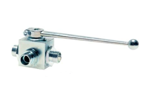 [SI-BL3E-MHYT-CRS-10] T-port Cutting Ring 10 S 3-Way Hydraulic Steel Ball Valve