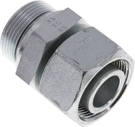 [SI-F2AFX] 30S & G1-1/4'' Acero Zincado Rótula Recta con Rosca Macho 400 bar NBR Ajustable ISO 8434-1