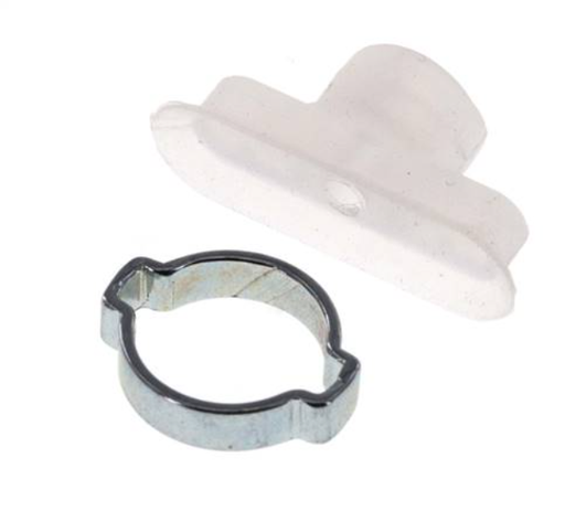 [SI-SCL-OF-30-2-SI] 30x10mm Oval flat Silicone Clear Vacuum Suction Cup Stroke 2mm Ear Clamp