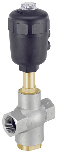 [287205] Vanne à globe pneumatique 3 voies NC G 3/4'' en acier inoxydable - 2006 - 287205