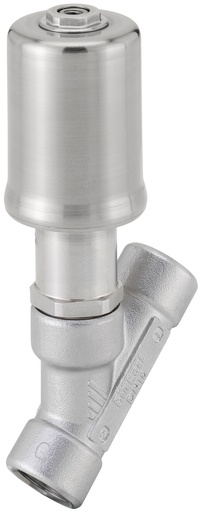 [352472] G 1/2 inch Double-acting Pneumatic Angle Seat Valve Stainless Steel - 2060 - 352472