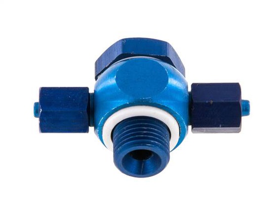 [F284D-X10] 4.3x3 & G1/8'' Te Banjo en Aluminium Raccord à Emboîtement Filetage Mâle avec Joint Torique [10 Pieces]