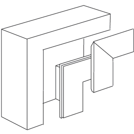 [E2YPY] Stago WG 3000 Pieza de esquina vertical Canal de pared - INS5553503