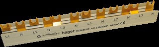 [E2ZP8] Hager Quickbusbar Kamrail - KDN451D