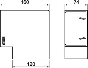 [E34PY] Rehau by OBO SIGNA Vertical Corner Piece Wall channel - 6132763