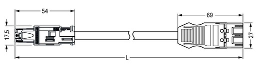 [E26V5] Wago 774 Patchkabel Einstellbare Gebäudeinstallation - 774-9293/1517-401