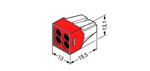 [E26X5] Wago Lasklem - 773-604 [100 Stuks]