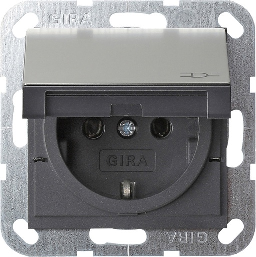 [E26ZS] Gira System 55 Wall Socket Outlet (WCD Switchgear) - 0454600