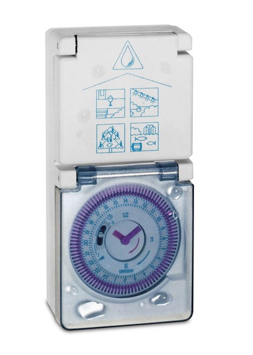 [E28CY] Grasslin Topica Reloj Interruptor Para Enchufe De Pared - 16.27.0001.1