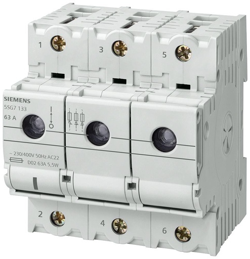 [E28MU] Siemens 5SG7 NEOZED Séparateur de charges à cartouche - 5SG7163