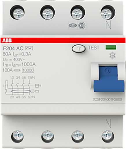 [E29U2] ABB System Pro M Compacto Dispositivo De Corriente Residual - 2CSF204101R3800