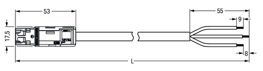 [E2A8G] Wago WINSTA Patch Cable Adjustable Building Installation - 774-9993/206-302