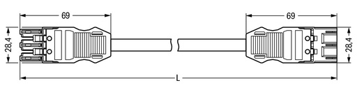 [E2A8S] Wago Winsta Midi Patchkabel Einstellbare Gebäudeinstallation - 771-9993/007-501
