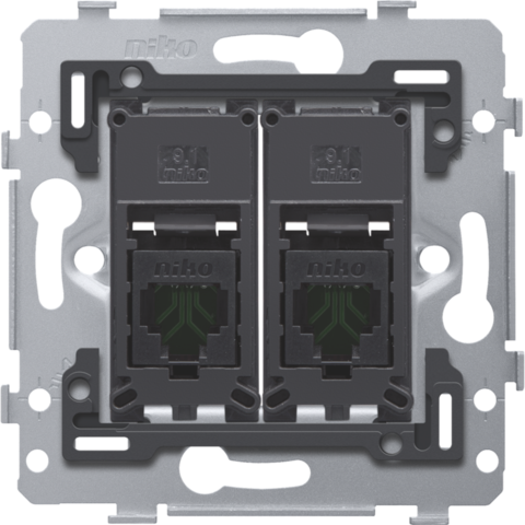 [E2AYJ] Niko Basic Element Data Socket Outlet Twisted Pair - 170-75252