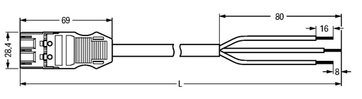 [E2B4Y] Wago Winsta Midi Cordon De Raccordement Installation De Bâtiment Ajustable - 771-9993/3207-301