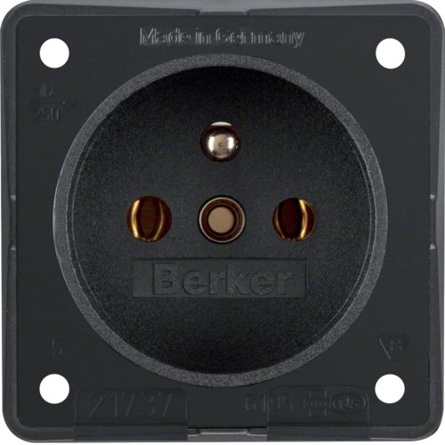 [E2FGU] Hager Berker Integro Wandstopcontact (WCD schakelmateriaal) (Europese Stekkerdoos) - 9619505