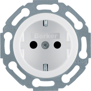 [E2FHM] Hager Berker 1930/toma De Pared De Vidrio (interruptor WCD) (Enchufe Europeo) - 4755
