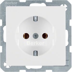 [E2FHW] Hager Berker Q.1/Q.3 Wall Outlet (WCD Switchgear) (European Socket) - 41436089