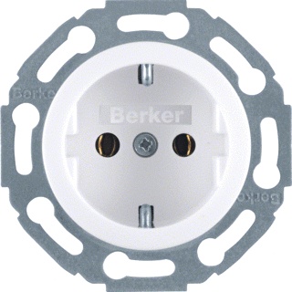 [E2FHN] Hager Berker 1930/toma De Pared De Cristal (interruptor WCD) (Enchufe Europeo) - 414520
