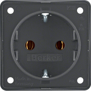 [E2FJP] Hager Berker Integro Wandstopcontact (WCD schakelmateriaal) (Europese Stekkerdoos) - 947782505