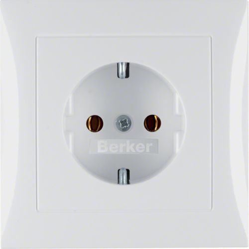 [E2FJT] Hager Berker S.1/B.3/B.7 Wall Outlet (WCD Switchgear) (European Socket) - 47428989