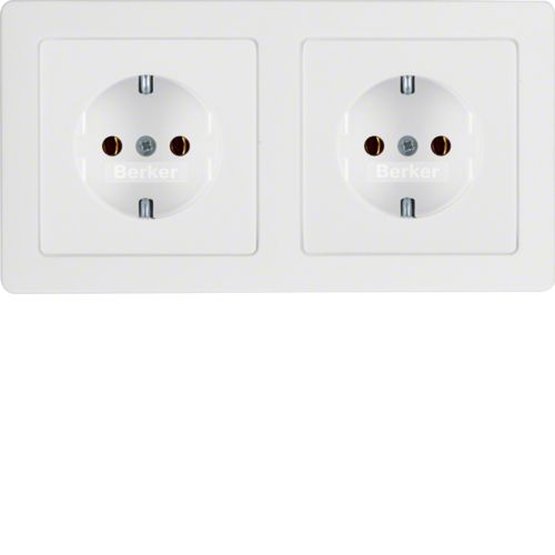 [E2FK6] Hager Berker Q.1/Q.3 Toma De Pared (Aparamenta WCD) (Enchufe Europeo) - 47206089