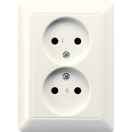 [E2GYH] Jung AS500 Wall Outlet Box (WCD Switchgear) (European Socket) - AS5010U
