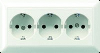 [E2H5R] Jung AS500 Wall Outlet Box (WCD Switchgear) (European Socket) - AS523WW